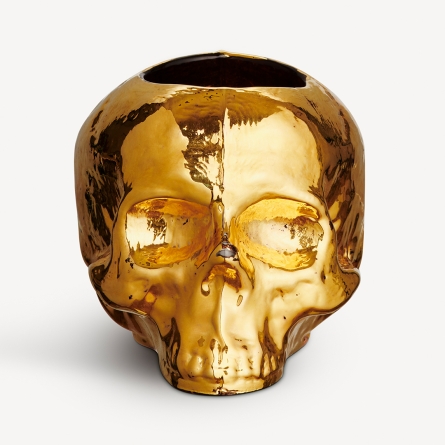 Still Life Skull Ljuslykta Gold
