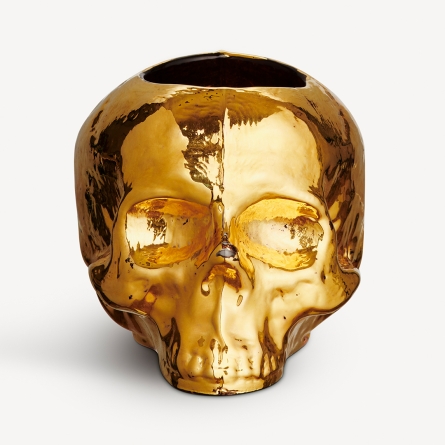 Still Life Skull Votive Gold