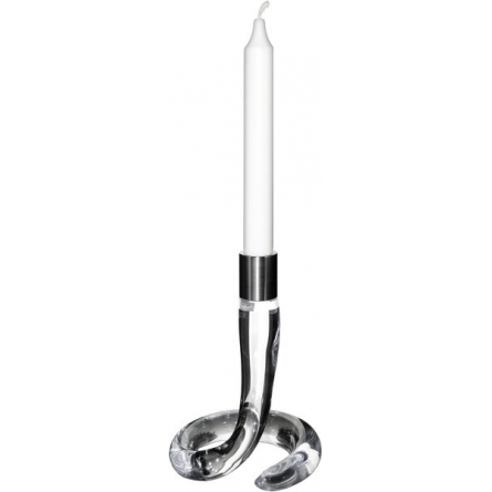 Cobra Candlestick Clear, 17,5cm