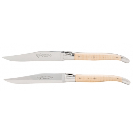 Knivset 2 delar ljus Lönn, rostfri blank