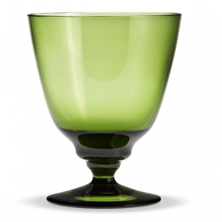 Flow Glas på fot olivgrön 35 cl