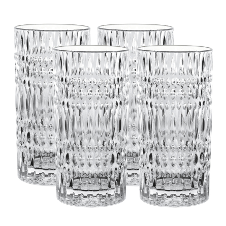 Ethno Longdrink Glass 42cl, 4-pack