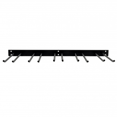 Glass Rack 20 Glasses, Black w Wall Mount