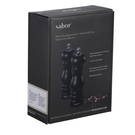 Salz- und Pfefferstreuer-Set, matt schwarz