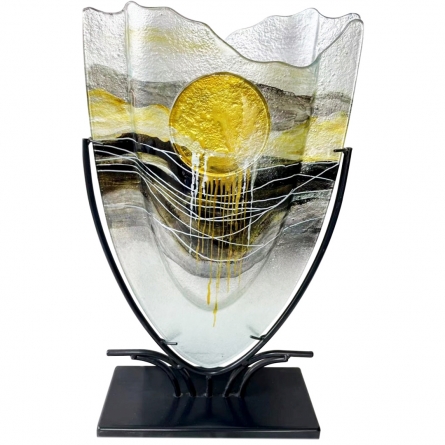 Glass vase Golden Sun H 47.5 cm