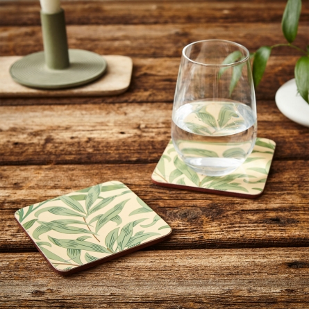 Willow Bough Coasters Green, 6-pack