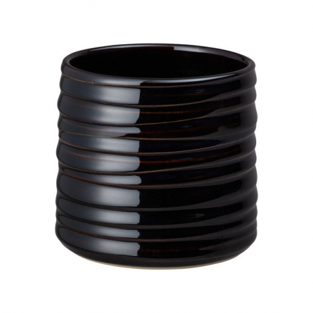 Modus Brown medium Ridged vase ø 10,5 cm