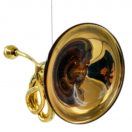 Armstrong Blues Glass Trumpet Pretzel, Unique
