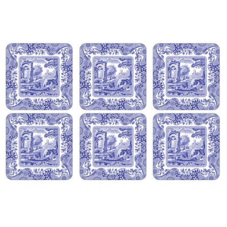 Blue Italian Untersetzer, 6-Pack
