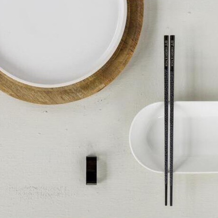 Frost Kito Essst&auml;bchen, 4 Paar mit Halter, schwarz