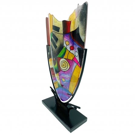 Glass Vase Piano & stand, H 47,5 cm