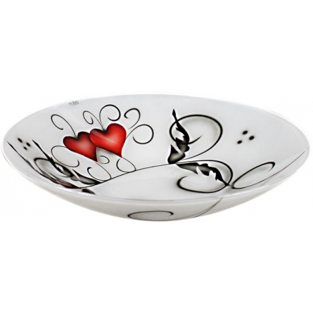 Crystal Ink Dish Heart, 30cm