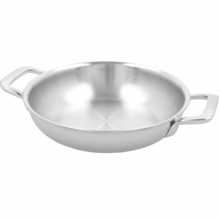 Multifunction Frying pan with 2 handles 20 cm, 18/10 Stainless steel, Silver