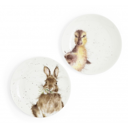 Plates Hare & Duckling, Ø 16,5cm