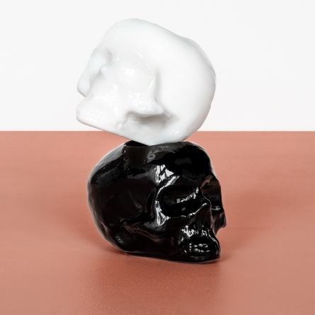 Still Life Skull Votive, White