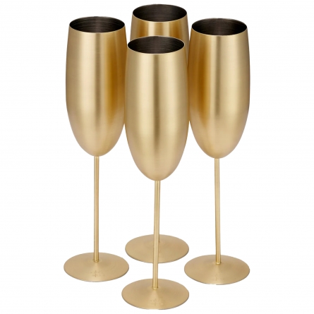 Champagneflöjt Matt Guld 28,5cl, 4-pack