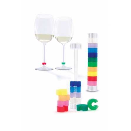 Color code for wine glasses, 10-pack
