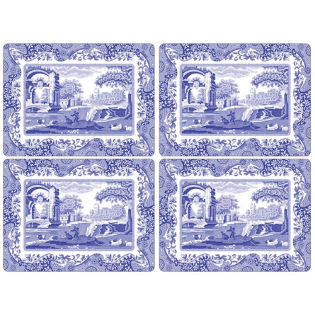 Blue Italian Bordsunderlägg 40 x 29cm, 4-pack