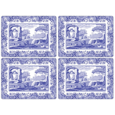 Blue Italian Bordstablett 40x29cm 4-pack