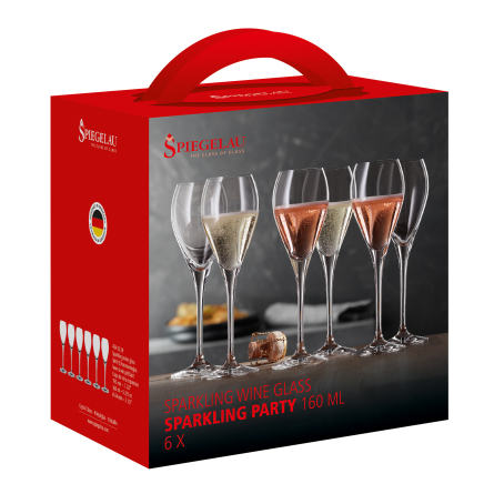 Party Champagne Glass 16cl, 6-pack