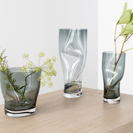 Squeeze Vase Bluish Grey, 18cm