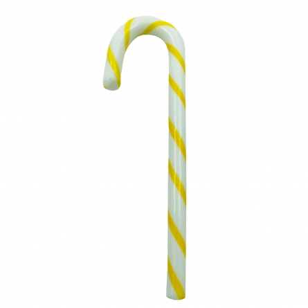 Polka Candy Cane Vit/Gul, 17cm