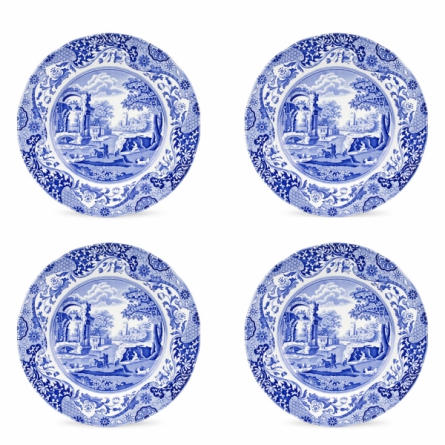 Blue Italian plate 27cm, 4-pack