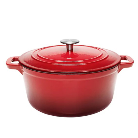 Stenfors Cast Iron Casserole Round 4,4L, Red