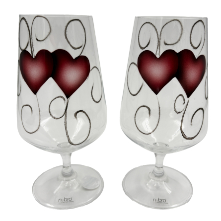 Crystal Ink Ølglas Hjerte 54cl, 2-pak