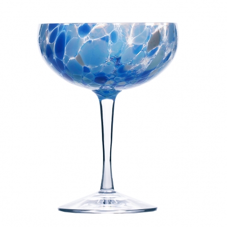 Swirl champagne glass 22 cl, blue