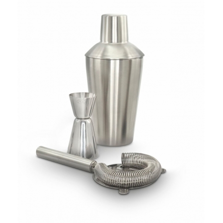 3-Part set Drinking strainer, Shaker & Measuring cup