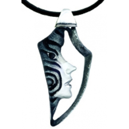 Amazona Black grau Halskette