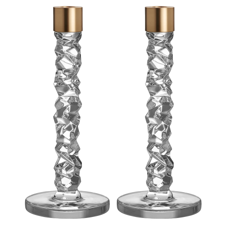 Carat Candlestick Brass, 2-pack
