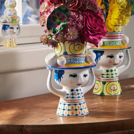 Lady with hat Vase H20.5 cm
