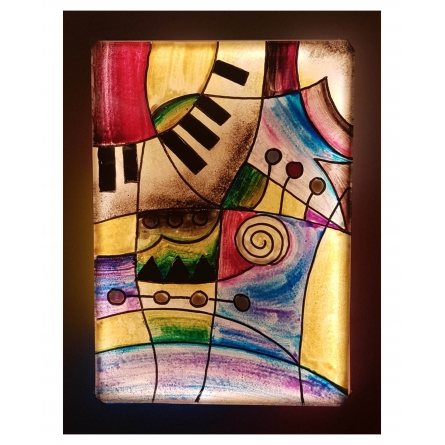 Glass Painting & Lighting, Piano, Large