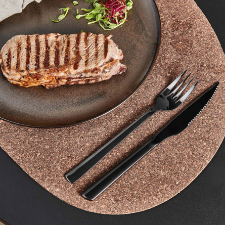 Raw Grillbesteck Schwarz, 8-teilig