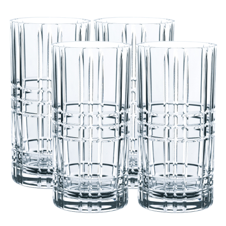 Square Longdrinkglas, 4-Pack