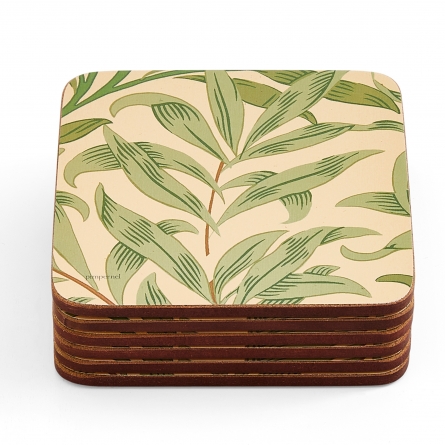 Willow Bough Coasters Green, 6-pack
