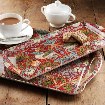 Strawberry Thief Red Sandwich Tray