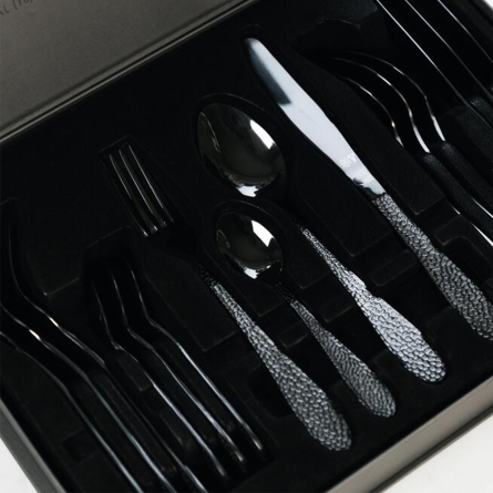 Frost Onyx bestick 16 delar svart