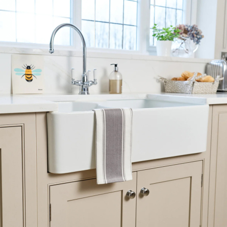 Love Colour Randig K&ouml;ks&shy;handduk &ndash; Skiffergr&aring;