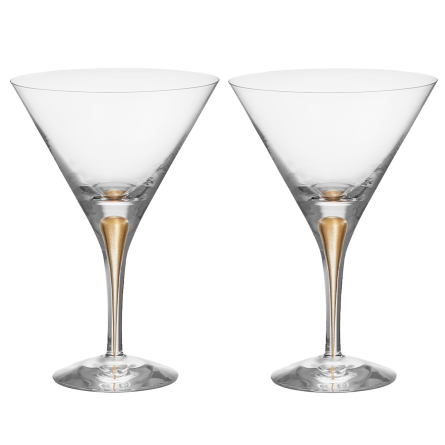 Intermezzo Gold Martini Glass 25cl, 2-pack