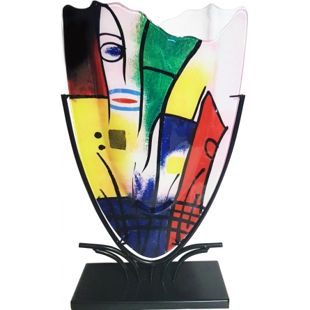 Glasvase Pablo mit Ständer H 47,5 cm