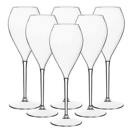 Lounge Plastic Champagne glass 24cl, 6-pack