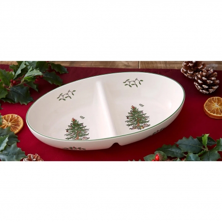 Christmas Tree Delt Serveringsbakke, 34cm