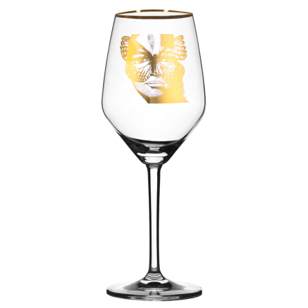 Golden Butterfly Rosé/White Wine Glass 40cl, Gold