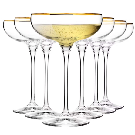 Harmony Champagne glass Coupé 24cl, 6-pack - GOLD