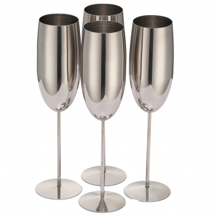 Champagnerglas Silber 28,5cl, 4-pack