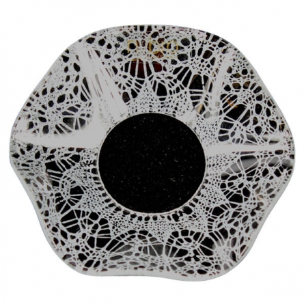 Ljusmanschett vågig with vittryck 65mm, 6-pack
