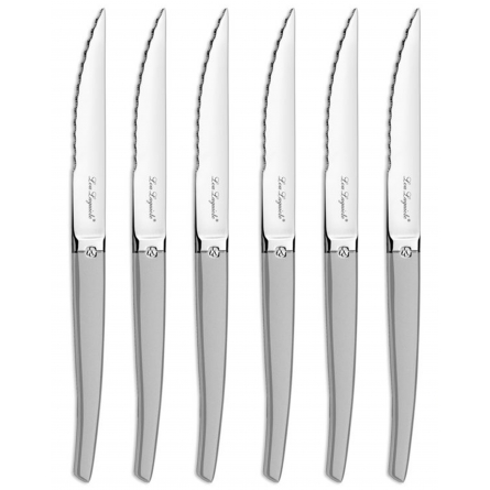 Lou Laguiole Knife Set w Block, Matted, 6-pack
